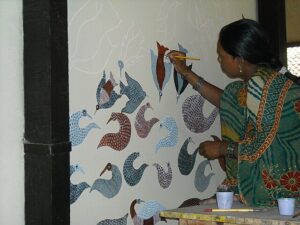 Gond art on wall